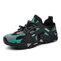 Chaussures de randonnée en maille respirante camouflage pour pataugeage et sport - 41 / Décontracté (Y2218) / Bleu Camouflage