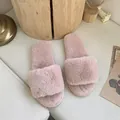Weiche rosa Kunstpelz-Hausschuhe für Damen, gemütliche Hausschuhe - Rosa
