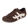 Zapatillas GAT retro marrones y blancas para mujer con un diseño minimalista con cordones - 36 / Marrón