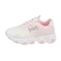 Stylish women's chunky breathable mesh sneakers in trendy pink and white gradient - 36 / Pink