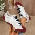 Baskets GAT pour femmes avec un design élégant bordeaux et argent contrasté - 36 / German Trainer (B11) / Blanc Rouge