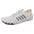 Scarpe da acqua bianche ad asciugatura rapida per spiaggia e snorkeling, stile a piedi nudi. - 36 / Giuntura Bianco e Nero (A818)
