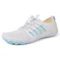Scarpe da scoglio bianche ad asciugatura rapida per nuoto ed escursioni all'aperto - 36 / Scarpe da scoglio a cinque dita / Bianco Luna (A818)