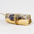 Σετ φυσικής λευκής φασκόμηλου με ξύλο Palo Santo και κρύσταλλο αμέθυστου για ίαση - Σετ Φυσικού Αμέθυστου