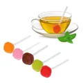 Infusori per tè in silicone a forma di lecca-lecca colorati con tazza di tè caldo - Lecca-lecca
