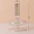 Bougeoir élégant en verre irisé et vase soliflore, décoration de table artistique chic - Style Iridescent Simple Couche / Hauteur 14cm