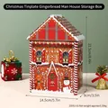 Gingerbread house style tinplate storage box for festive Christmas treats and gifts. - Gingerbread Man
