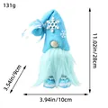 Blue plush Christmas gnome doll with snowflake hat, dimensions 28cm height, weight 131g - Blue Snowflake Gnome
