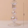 Chandelier élégant en verre irisé, hauteur 14 cm, ouverture 2,2 cm, décoratif - Style Double Boule Iridescente / Hauteur 14cm