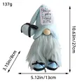 Blue plush Christmas gnome figurine with dimensions and weight specifications - Blue Friend Gnome