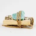 Imported white sage bundle with Palo Santo stick and green crystal raw stone combination set - Amazonite Stone Set