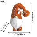 Handmade coffee themed plush gnome doll figurine with 10.24 inch tall dimensions - Burnt Orange Coffee Gnome