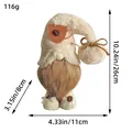 Coffee-themed faceless plush gnome doll with brown beard and coffee cup hat decoration - Beige Coffee Gnome