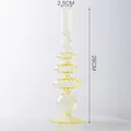 Bougeoir et vase en verre côtelé jaune, décoration d'intérieur minimaliste de 28 cm - Style Base Nervurée / Hauteur 28cm / Jaune