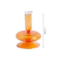 Vase bougeoir artistique en verre orange translucide ornement hauteur 11cm décoration - Style Chandelier à Une Couche / Hauteur 11cm / Jaune