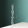 Bougeoir artistique en verre transparent pour une décoration de table à manger élégante - Chandelier à Anneau Unique / Height 31.5cm / Transparent