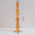 Vase bougeoir en verre ambré variant SKU avec hauteur 31,5cm et ouverture 2,5cm - Chandelier à Anneau Unique / Height 31.5cm / Ambre