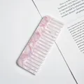 Rosa Marmor-Acetat-Kamm mit breiten Zinken, antistatisch für sanftes Entwirren der Haare. - Hellvioletter Stil (12#)