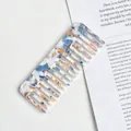Eleganter Kamm aus Acetat mit blauem Marmormuster, weit gezinkt und antistatisch gestaltet - Marmor-Stil (18#)