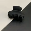 Classic matte black medium size hair claw clip perfect for elegant half-up hairstyles - Ingot Style / Black