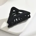 Modern matte black triangle hair claw clip for elegant half-up hairstyles for women - A-Triangle / Black