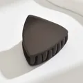 Elegant matte coffee brown triangular hair claw clip for daily half-tie hairstyles - Triangle Style / Dark Coffee