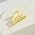 Elegant minimalist matte cream-colored hair claw clip for women's stylish hair styling - Keel Style / White