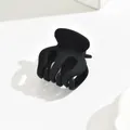 Elegant black matte medium hair claw clip for classic women's versatile hairstyles - 3.50cm / Black