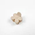 Elegant matte beige flower hair claw clip designed for versatile half-up hairstyles - Flower Style / Khaki
