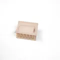 Classic medium matte hair claw clip in elegant nude beige for half-up hair styles - Arc Shape Style / 4cm / Khaki