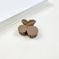 Matte milk coffee brown cherry-shaped hair claw clip for elegant women's half-tie hairstyles - Cherry Style / Light Coffee