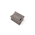 Elegant coffee brown matte medium hair claw clip for classic half-up daily hairstyles - 4cm Arc Style / Dark Coffee