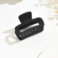 Classic medium black matte claw clip for hair styling, elegant rectangle hair clamp - 4cm Square Style / Black