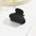 Classic matte black medium hair claw clip for elegant half-up hairstyles - Ingot Style / Black