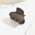 Elegant medium matte coffee brown hair claw clip for women's classic half-up styling - Ingot Style / Dark Coffee