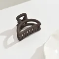 Classic medium matte coffee brown hair claw clip for elegant half-up hair styles - 4.5cm Arc Style / Dark Coffee