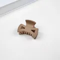 Medium matte milk coffee brown hair claw clip featuring a classic hollow bow design - Bowtie / Light Coffee