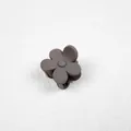 Elegant matte coffee brown flower-shaped hair claw clip for women's half-up hairstyles - Flower Style / Dark Coffee