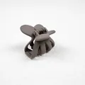 Matte milk coffee brown medium hair claw clip for elegant half-up hairstyles - Pumpkin Flower / Dark Coffee