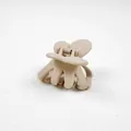 Classic medium heart hair claw clip in matte milk coffee color for half-up hairstyles - Pumpkin Flower / Khaki