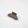 Matte taupe coffee hair claw clip for elegant half-up hairstyles - Crescent Moon / Dark Coffee