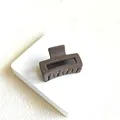 Elegant matte coffee brown rectangle hair claw clip for women's stylish hair styling - Cube Style / Dark Coffee