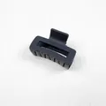 Matte black medium-sized rectangular hair claw clip designed for versatile half-up hairstyles - Cube / Black