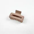 Medium matte milk coffee brown hair claw clip accessory for half-tie hair styles - Cube / Light Coffee
