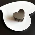 Elegant matte mocha brown heart-shaped hair claw clip for classic half-up hair styles - Heart Style / Dark Coffee