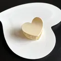 Elegant matte cream heart-shaped hair claw clip for women's stylish half-up hairstyles - Heart Style / White