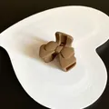 Elegant matte coffee brown bow-shaped medium hair claw clip for women's half-up hair - Bowtie / Light Coffee