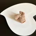 Elegant matte milk coffee bow hair claw clip for women's stylish half-up hairstyles - Bowtie / Khaki