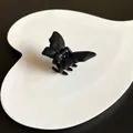 Elegant matte black butterfly hair claw clip for women's stylish half-up hairstyles. - Prism Butterfly / Black