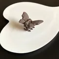 Matte mocha brown butterfly shaped hair claw clip with frosted finish for women - Prism Butterfly / Dark Coffee